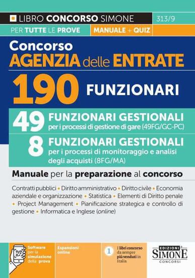 Immagine di CONCORSO AGENZIA DELLE ENTRATE.190 FUNZIONARI. 49 FUNZIONARI GESTIONALI PER I PROCESSI DI GESTIONE