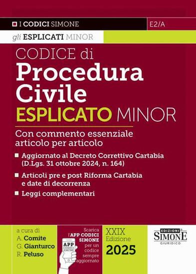 Immagine di CODICE DI PROCEDURA CIVILE ESPLICATO. EDIZ. MINOR. CON APP CODICISIMONE