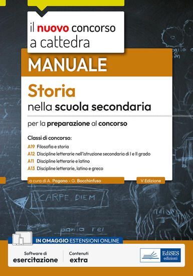 Immagine di STORIA NELLA SCUOLA SECONDARIA. MANUALE PER LA PREPARAZIONE AL CONCORSO.