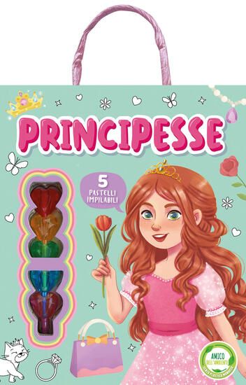 Immagine di PRINCIPESSE. LIBRO DA COLORARE. EDIZ. ILLUSTRATA. CON 5 PASTELLI